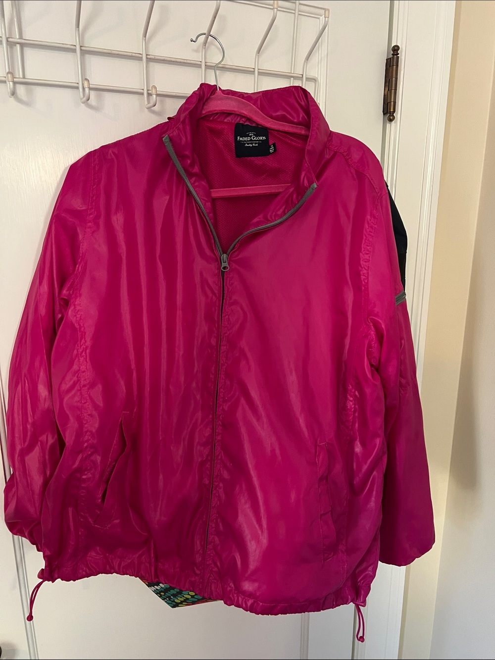 Faded Glory Hot Pink Lightweight Athletic Jacket